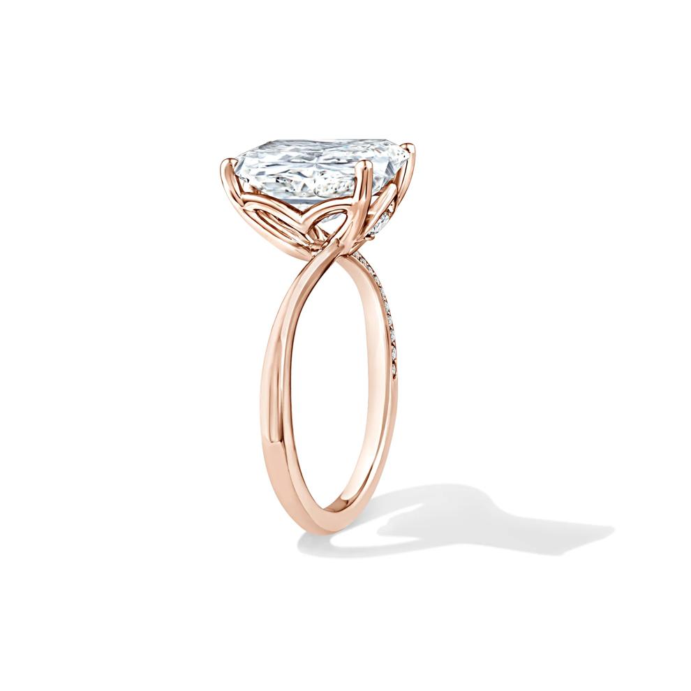 Lab Grown Diamond Radiant Center Engagement Ring in 18K Rose Gold (4 1/5 ct. tw.) – Image 3 of 4