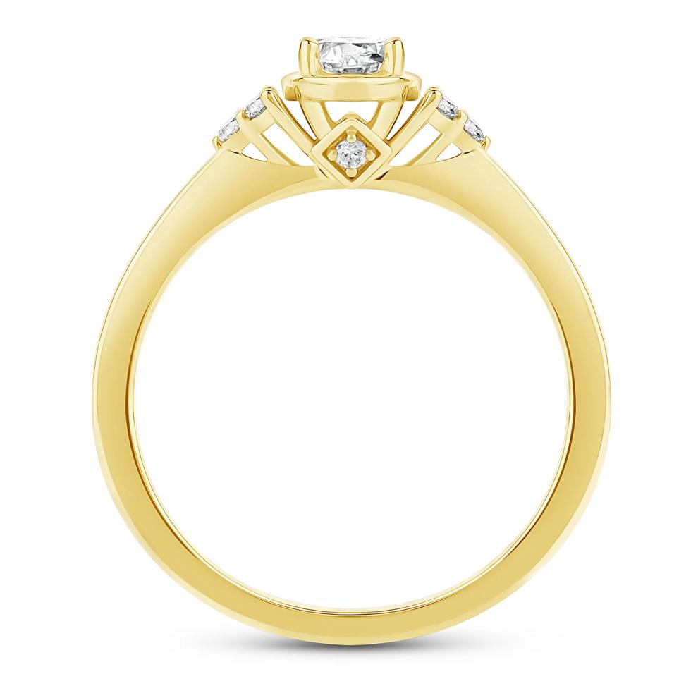 Diamond Oval Engagement Ring in 14K Yellow Gold (5/8 ct. tw.) – Image 2 of 4