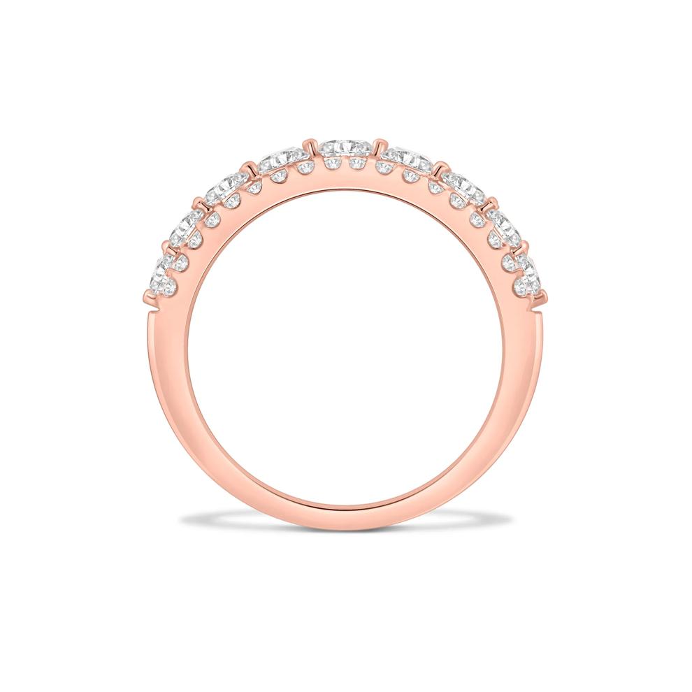 Lab Grown Diamond Round Multi-Row Anniversary Band in 10K Rose Gold (2 ct. tw.) – Image 2 of 4