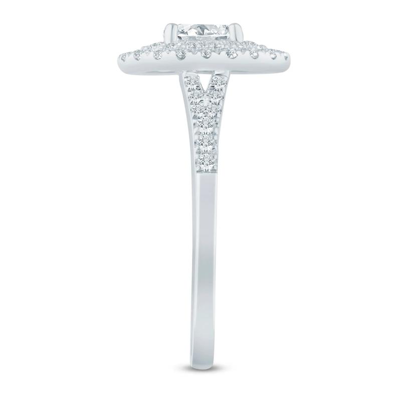 Diamond Double Halo Engagement Ring in 14K White Gold (1 ct. tw.) – Image 3 of 3