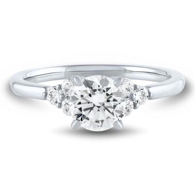 Lab Grown Diamond Semi-Mount Engagement Ring in 14K White Gold (1/4 ct. tw.) (Setting Only)