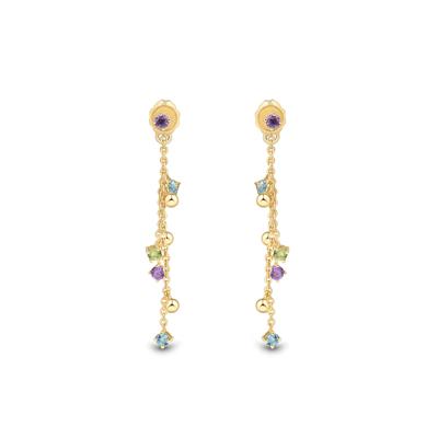 Gemstone Dangle Earrings in Vermeil