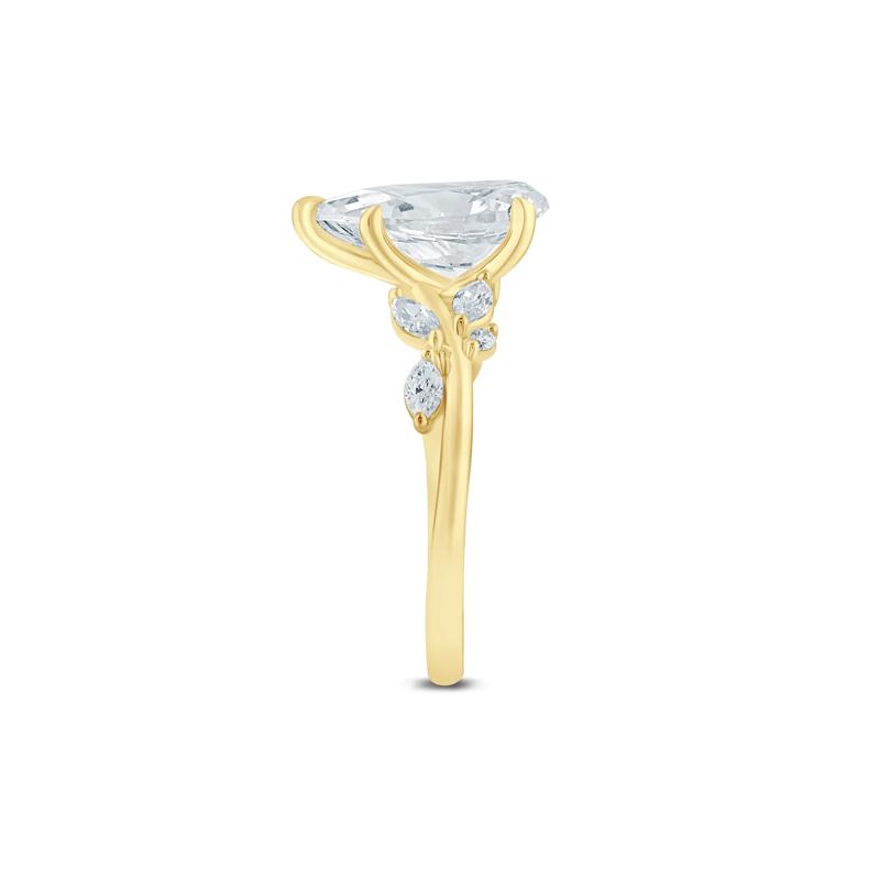 Lab Grown Diamond Pear-Shaped Engagement Ring in 14K Yellow Gold &#40;3 3/8 ct. tw.&#41; – Image 3 of 4