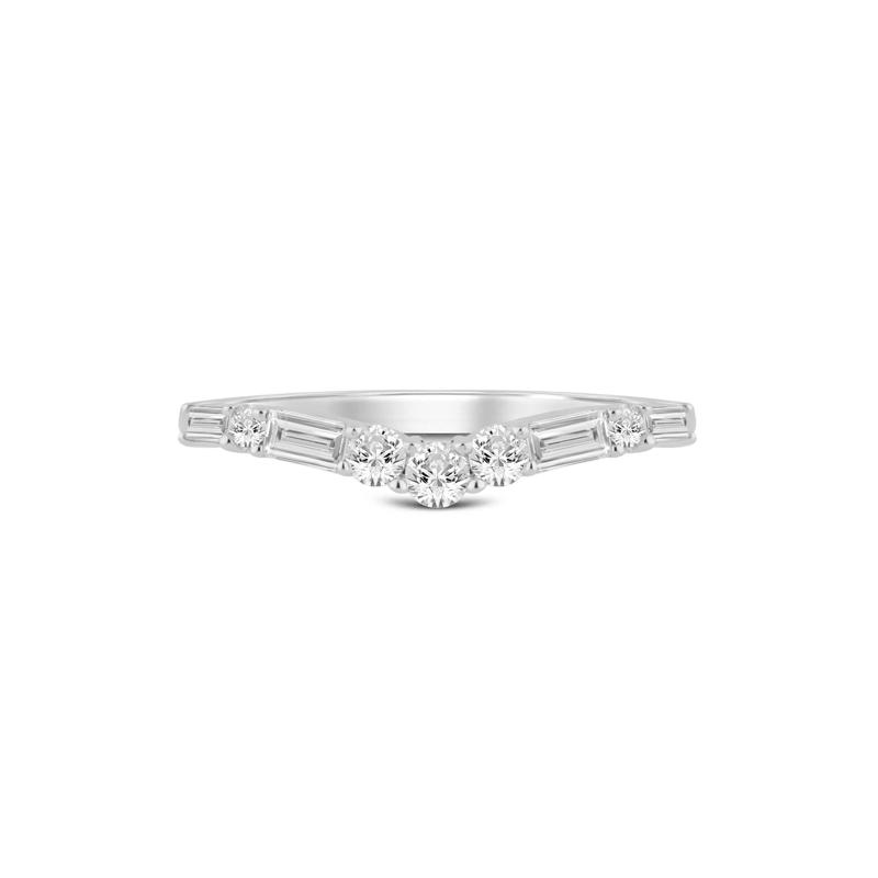 1/3 ct. tw. Diamond Contour Band in 14K White Gold  – Image 1 of 3