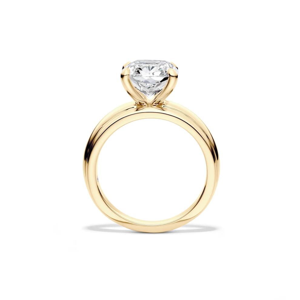 Maeve Lab Grown Diamond Elongated Cushion Engagement Ring in 14K Yellow Gold (4 ct. tw.) – Image 2 of 5