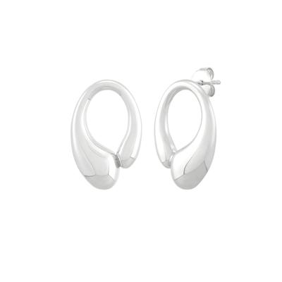 Graduated Oval Earrings in Sterling Silver