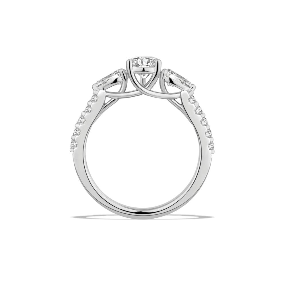 Lab Grown Diamond Three-Stone Engagement Ring in 14K White Gold (2 ct. tw.) – Image 2 of 4