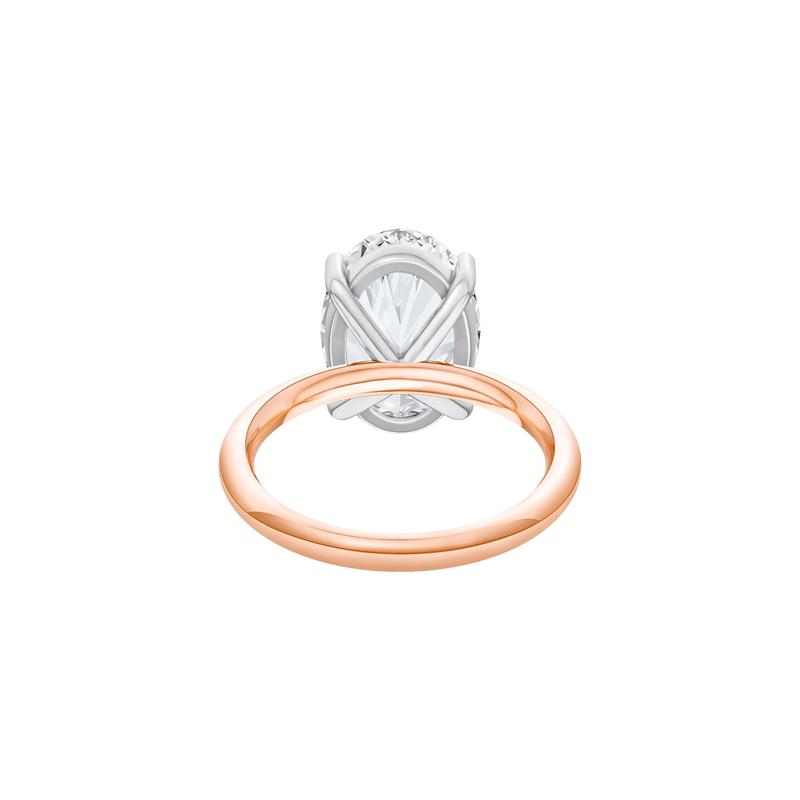 Lab Grown Diamond Oval Solitaire Engagement Ring in 14K Rose &amp; White Gold &#40;5 ct. tw.&#41; – Image 4 of 4