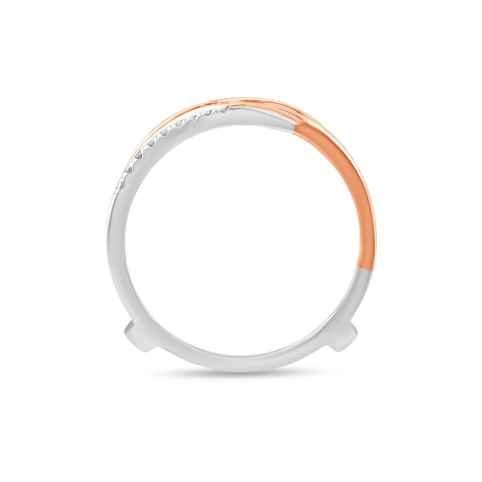 Diamond Insert Ring in 10K White &amp; Rose Gold (1/4 ct. tw.) – Image 2 of 4