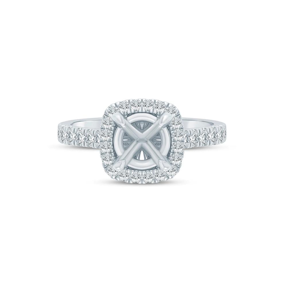 1/2 ct. tw. Diamond Semi-Mount Engagement Ring in 14K White Gold (Setting Only) – Image 2 of 6
