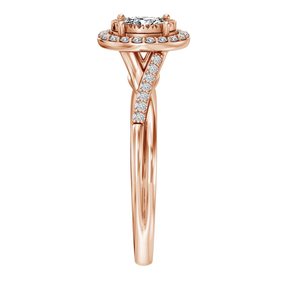 Lab Grown Diamond Promise Ring in 10K Rose Gold (1/2 ct. tw.) – Image 3 of 3