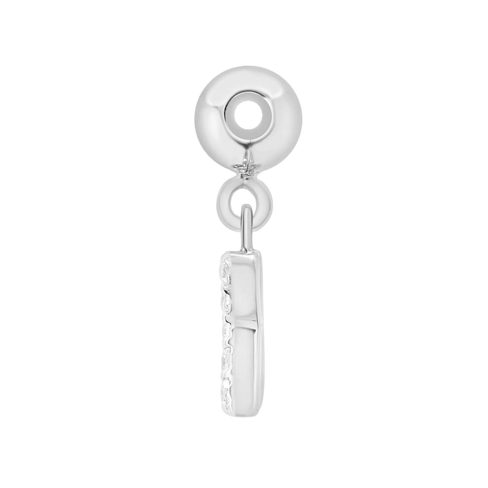 Diamond Accent K Initial Bead Charm in Sterling Silver – Image 2 of 3