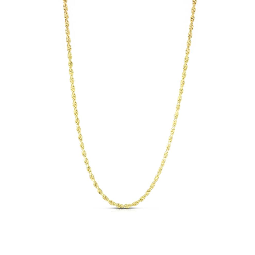 Diamond-Cut Rope Chain in 10K Yellow Gold, 22" – Image 1 of 3