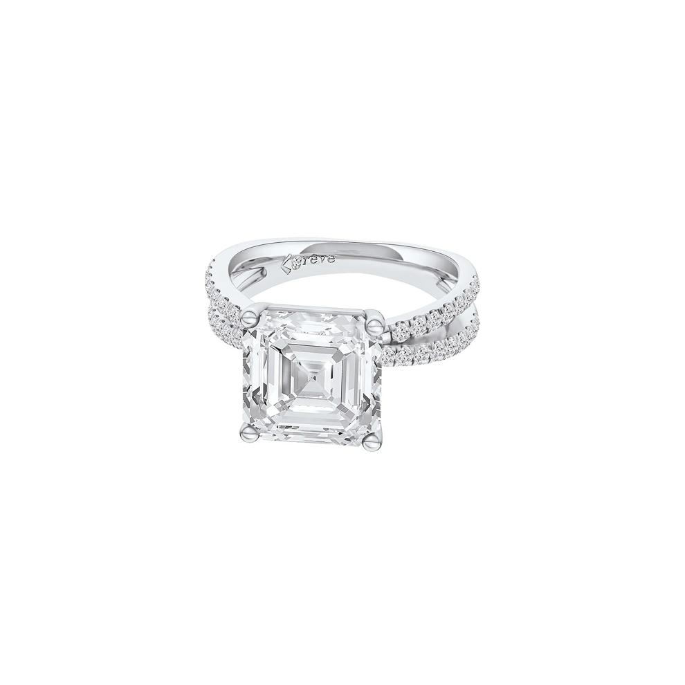 Lainey Lab Grown Diamond Asscher-Cut Engagement Ring in 14K White Gold (5 1/3 ct. tw.) – Image 2 of 5