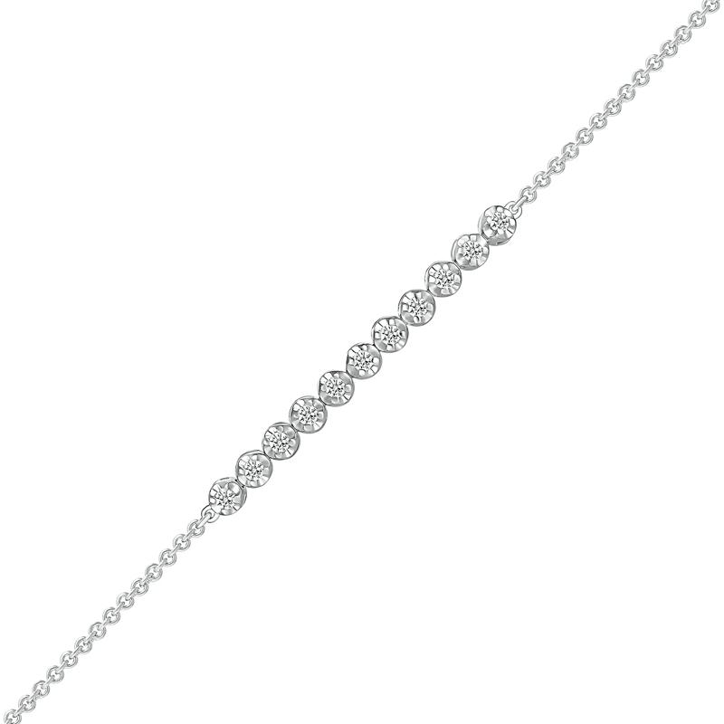 Diamond Bracelet in 10K White Gold, 7.5&rdquo; &#40;1/4 ct. tw.&#41; – Image 1 of 2