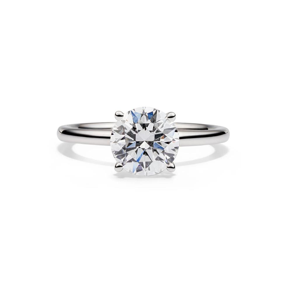 Lab Grown Diamond Solitaire Round Engagement Ring in Platinum (2 ct.) – Image 1 of 4