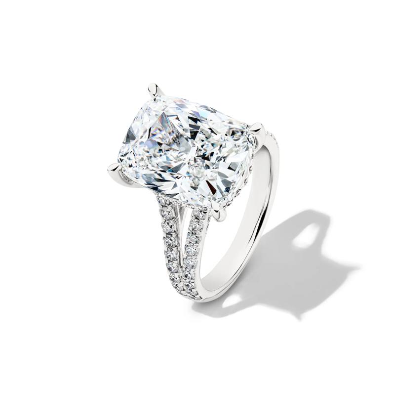 Lab Grown Diamond Elongated Cushion-Cut Engagement Ring in 14K White Gold (11 ct. tw.) – Image 4 of 4