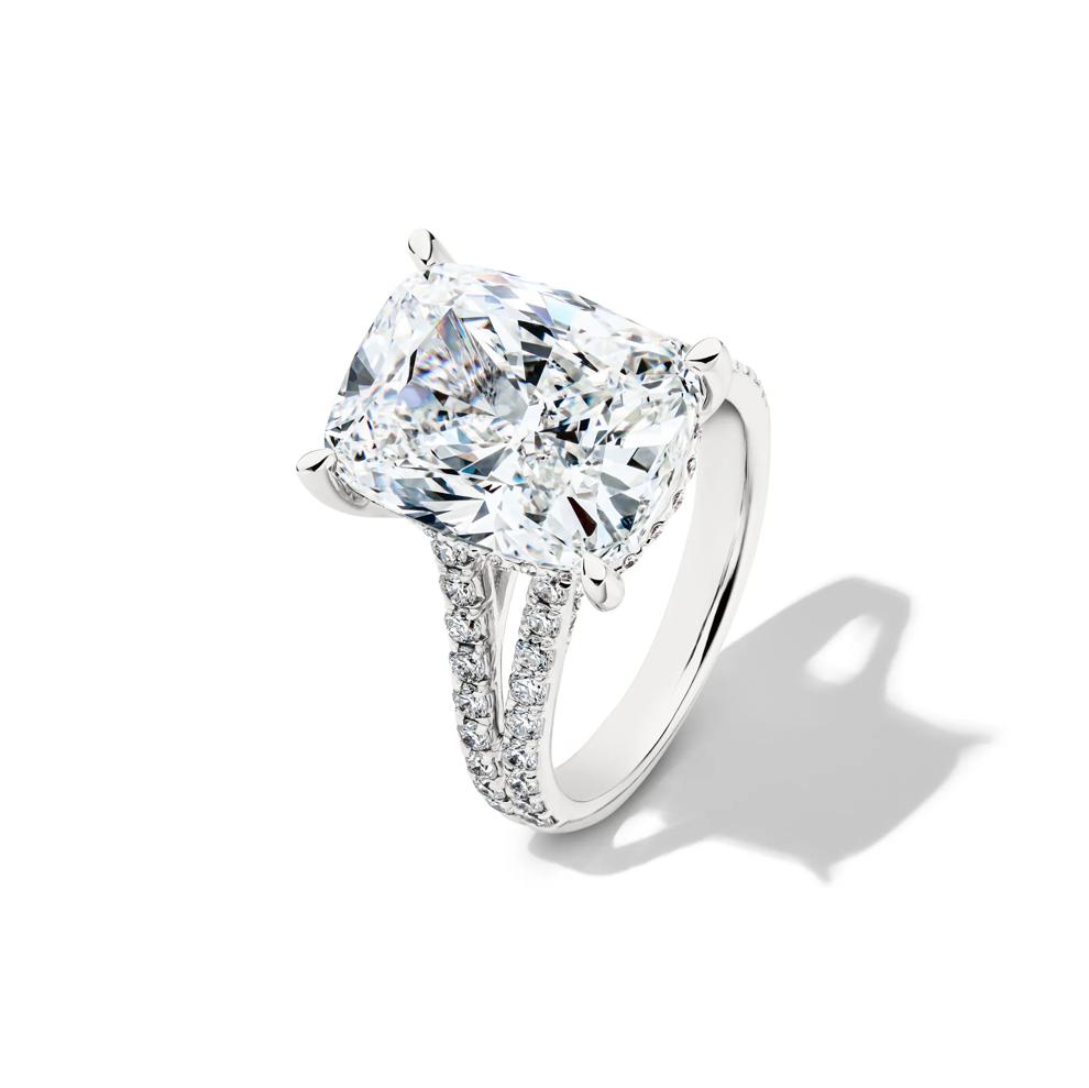 Lab Grown Diamond Elongated Cushion-Cut Engagement Ring in 14K White Gold (11 ct. tw.) – Image 4 of 4