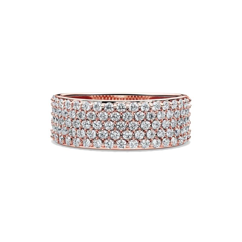 Lab Grown Diamond Pave Multi Row Band in 14K Rose Gold &#40;1 ct. tw.&#41; – Image 1 of 4