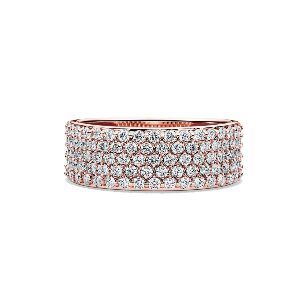 Lab Grown Diamond Pave Multi Row Band in 14K Rose Gold (1 ct. tw.) – Image 1 of 4