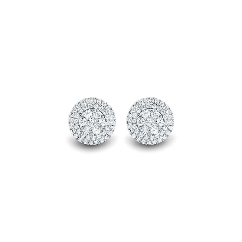 1 1/2 ct. tw. Lab Grown Diamond Stud Earrings in 14K White Gold – Image 2 of 2