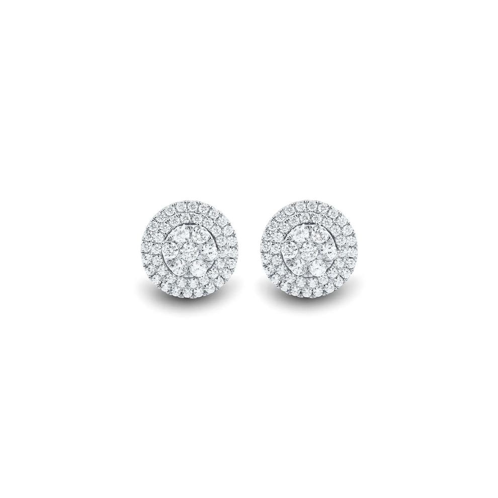 1 1/2 ct. tw. Lab Grown Diamond Stud Earrings in 14K White Gold – Image 2 of 2