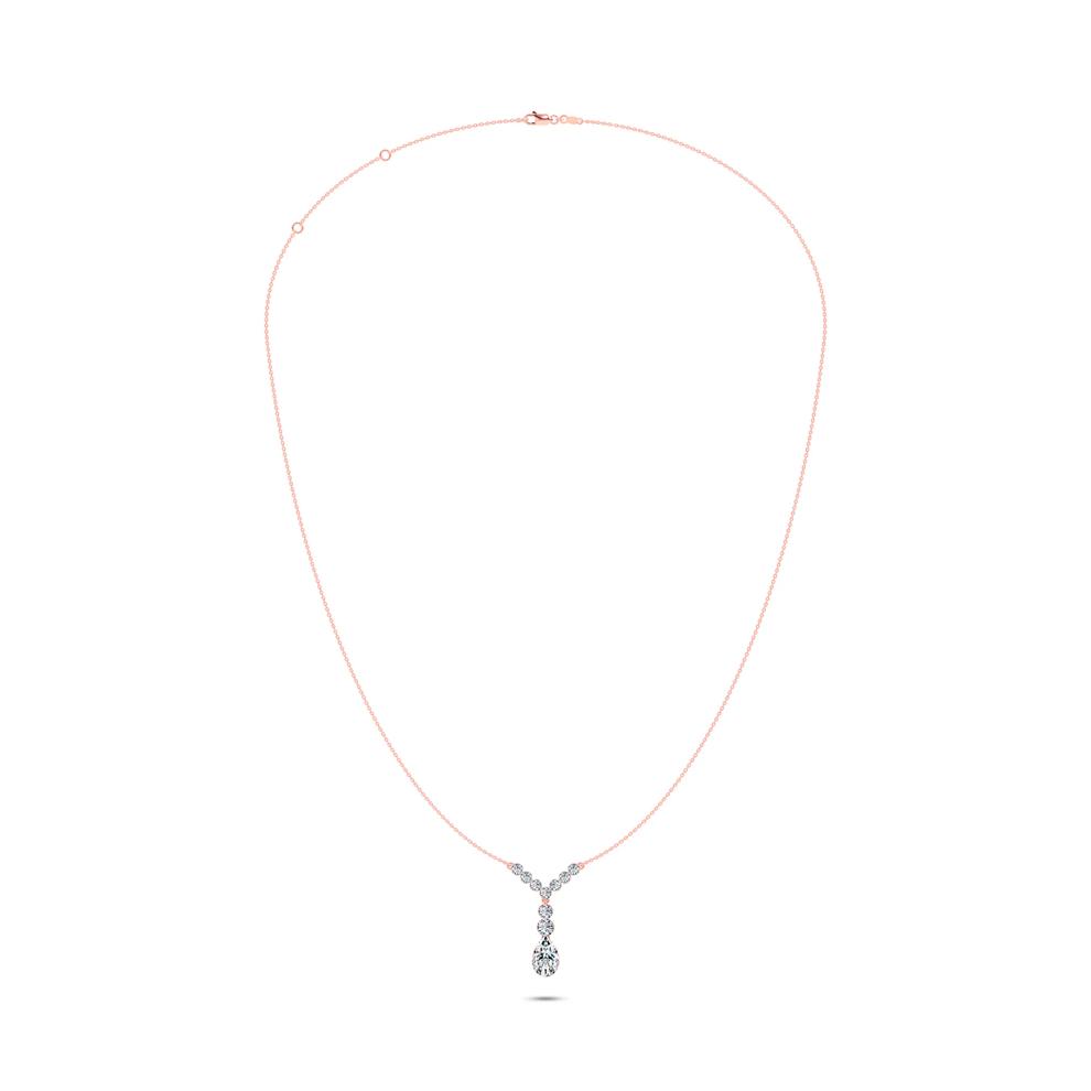 Lab Grown Diamond Pear-Shaped Drop Pendant Necklace in 10K Rose Gold (1 5/8 ct. tw.) – Image 3 of 4
