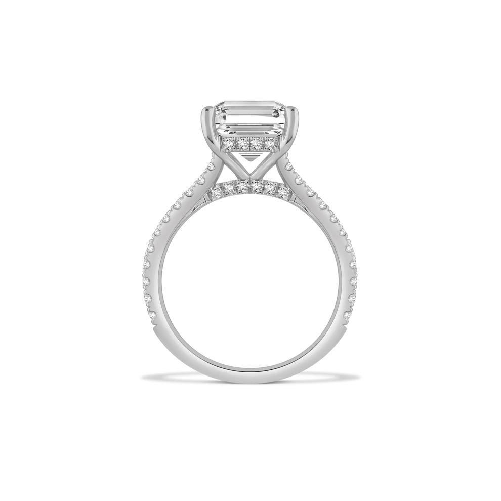 Lab Grown Diamond Emerald Engagement Ring in 14K White Gold (8 ct. tw.) – Image 2 of 4