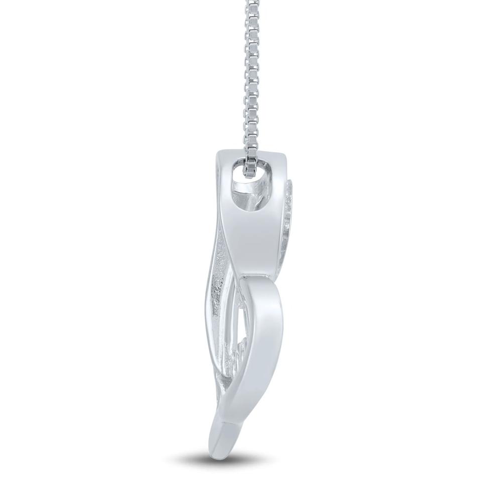 Diamond Accent Mom Pendant in Sterling Silver and 14K Rose Gold – Image 2 of 3