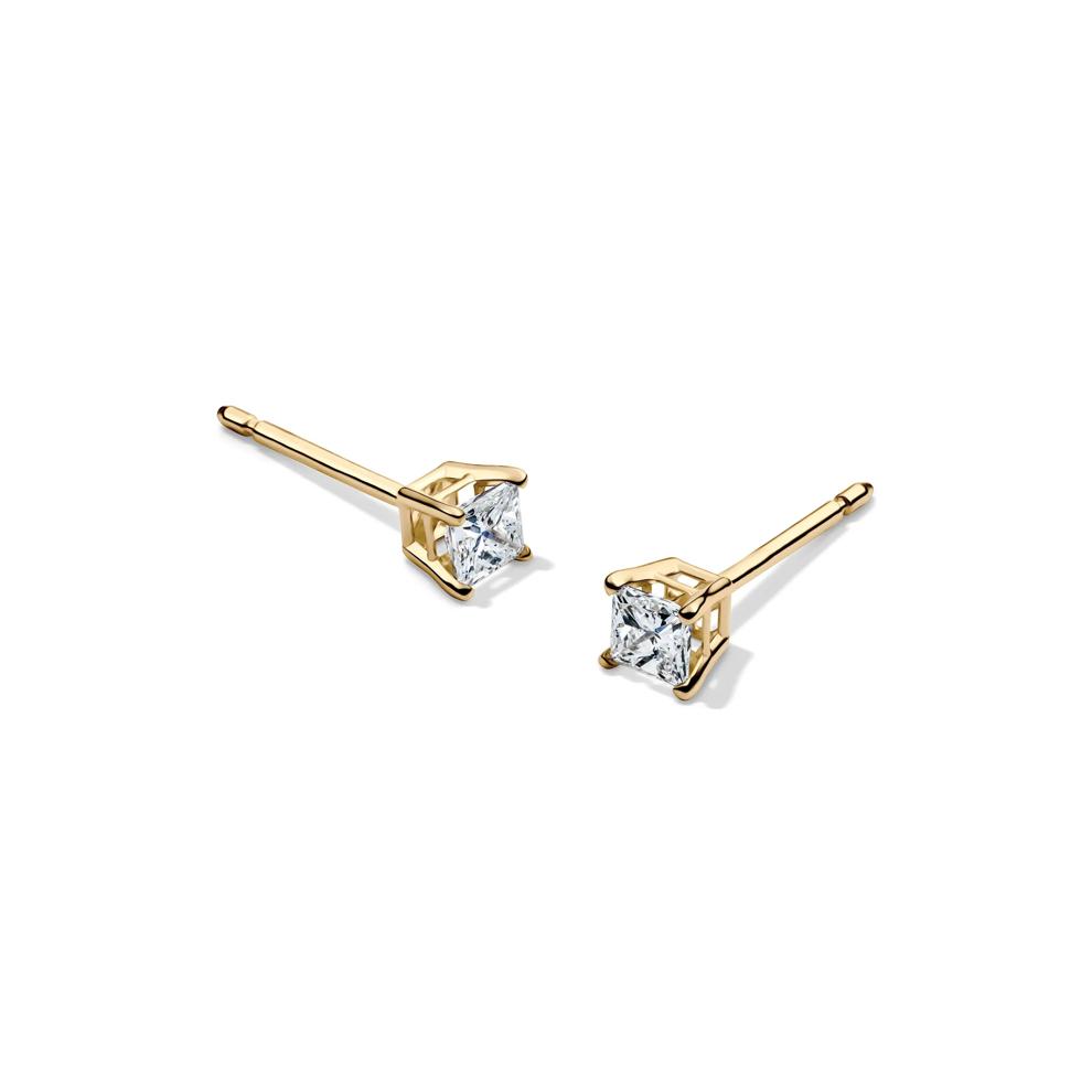 1/4 ct. tw. Diamond Stud Earrings in 10K Yellow Gold – Image 1 of 3
