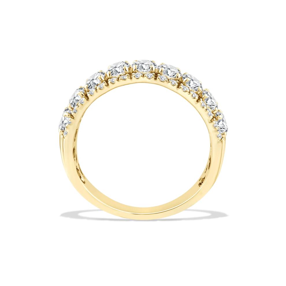 Lab Grown Diamond Oval Multi-Row Anniversary Band in 10K Yellow Gold (2 ct. tw.) – Image 2 of 4