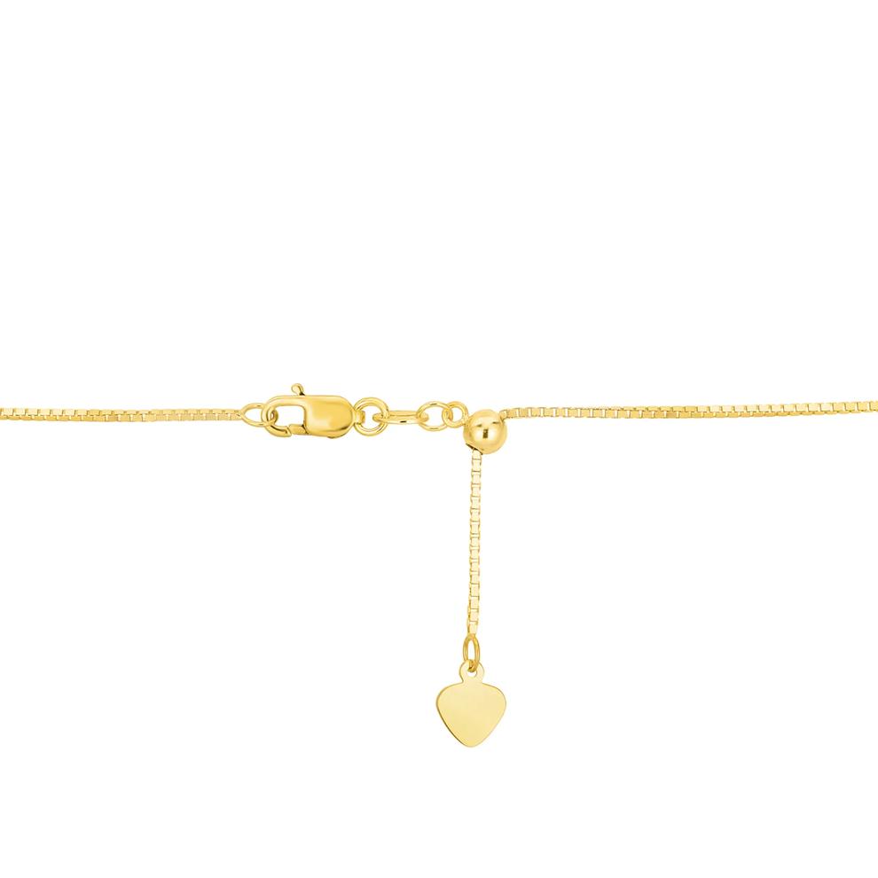 Adjustable Box Chain in 10K Yellow Gold, 22"  – Image 2 of 2