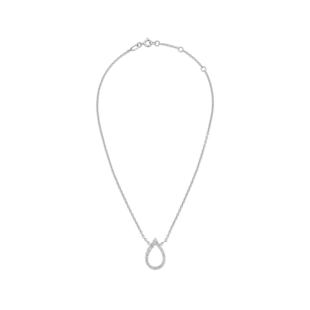 Diamond Open Pear-Shaped Pendant in Sterling Silver (1/3 ct. tw.) – Image 3 of 4