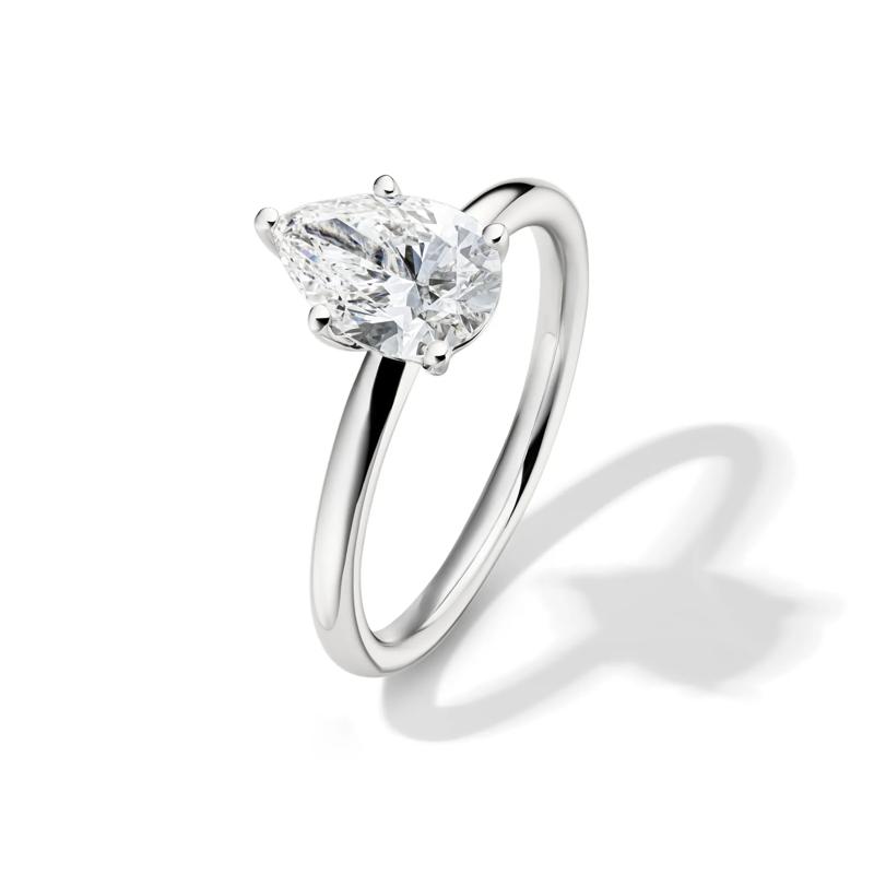 Lab Grown Diamond Pear-Shaped Solitaire Engagement Ring in 14K White Gold &#40;1 1/2 ct.&#41; – Image 4 of 4