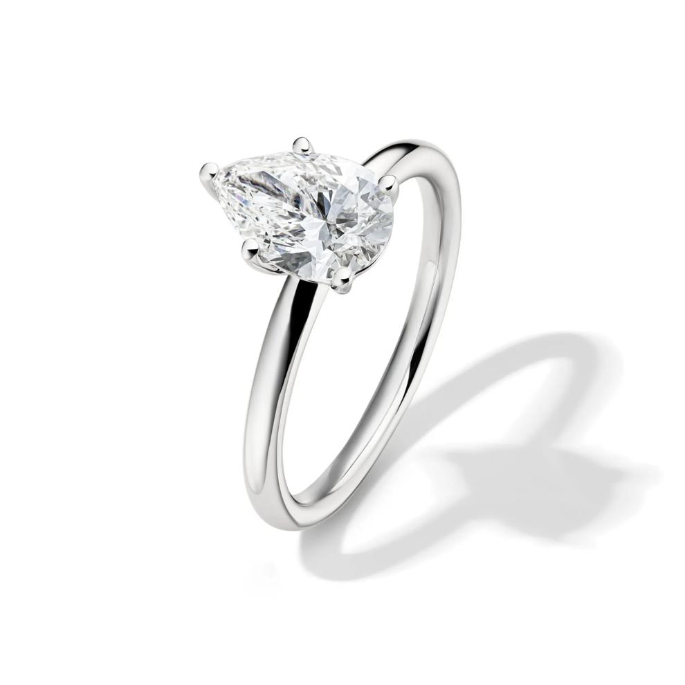 Lab Grown Diamond Pear-Shaped Solitaire Engagement Ring in 14K White Gold (1 1/2 ct.) – Image 4 of 4