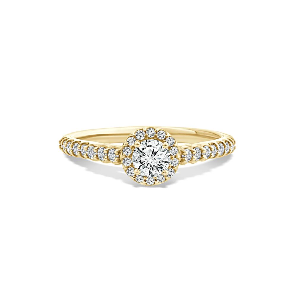 Diamond Round Engagement Ring in 10K Yellow Gold (5/8 ct. tw.) – Image 1 of 4