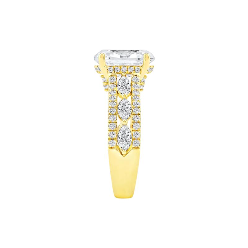 Layla Lab Grown Diamond Engagement Ring in 18K Yellow Gold (4 ct. tw.) – Image 3 of 5