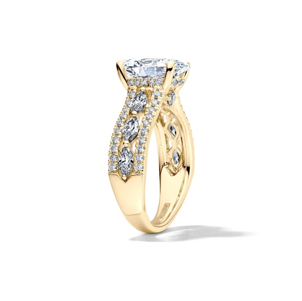 Layla Lab Grown Diamond Engagement Ring in 18K Yellow Gold (4 ct. tw.) – Image 3 of 4