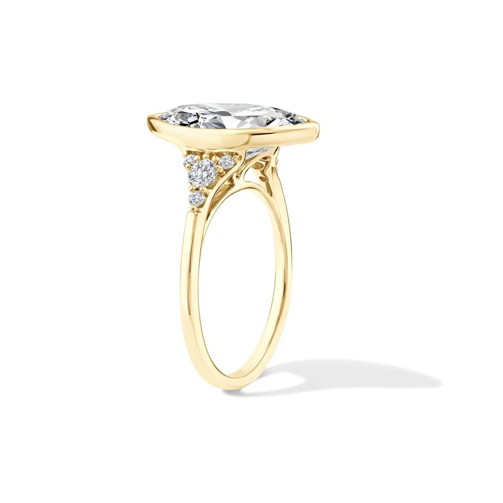 Lab Grown Diamond Marquise-Cut Engagement Ring in 14K Yellow Gold (4 1/4 ct. tw.) – Image 3 of 4