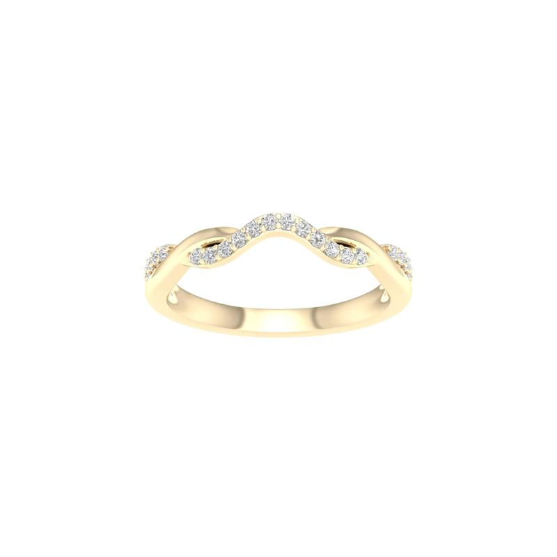 Diamond Contour Twist Band in 14K Yellow Gold &#40;1/7 ct. tw.&#41; – Image 4 of 4
