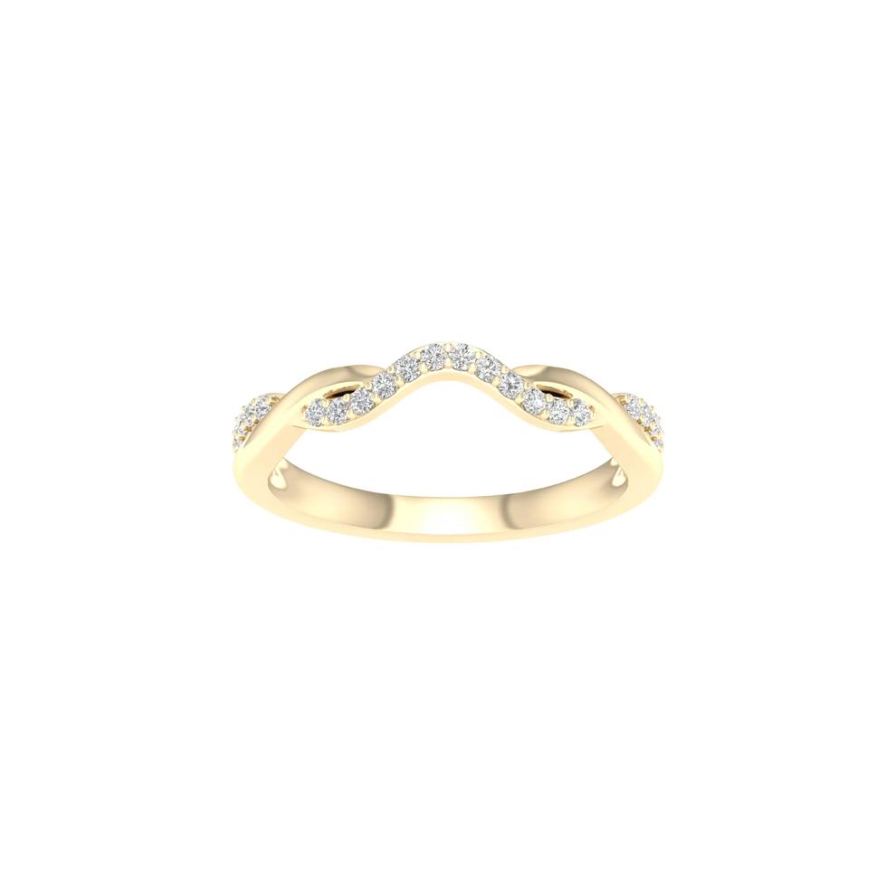Diamond Contour Twist Band in 14K Yellow Gold (1/7 ct. tw.) – Image 4 of 4