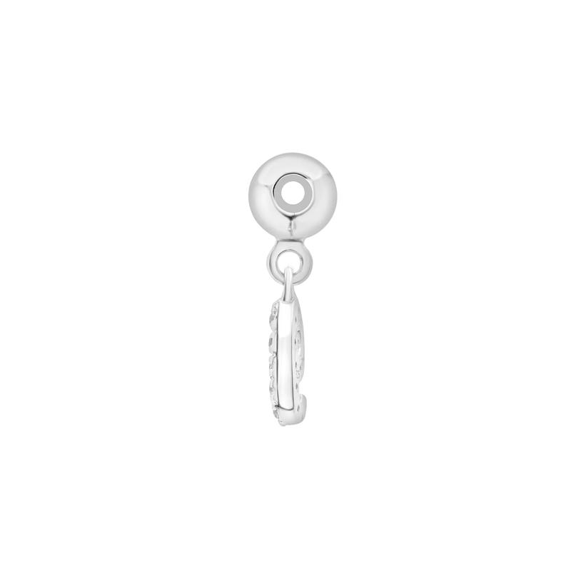 Diamond Accent  Number 9 Bead Charm in Sterling Silver – Image 2 of 3