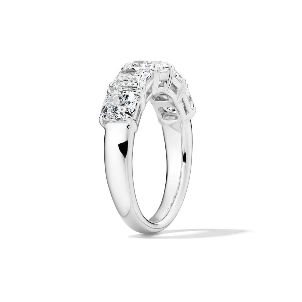 Lab Grown Diamond Five-Stone Square Anniversary Band in 14K White Gold (3 ct. tw.) – Image 3 of 5