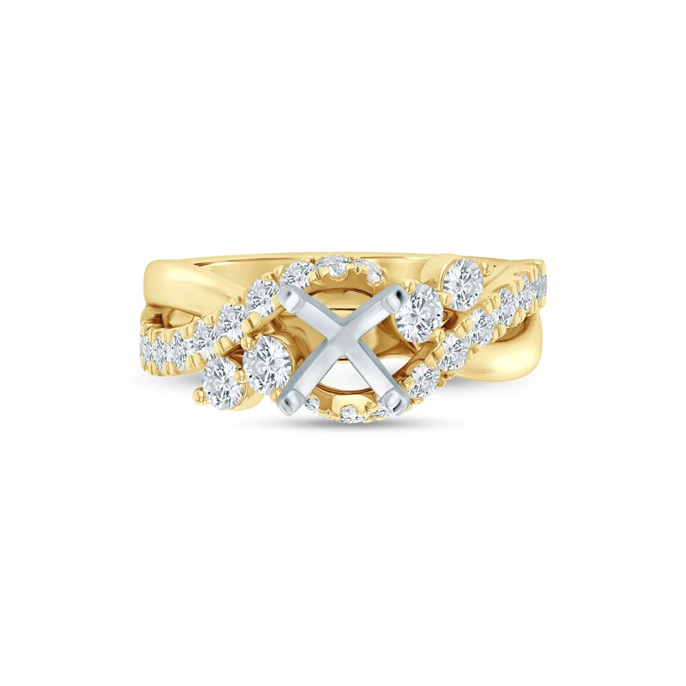 Diamond Semi-Mount Engagement Ring in 14K Yellow Gold (1 ct. tw.) (Setting Only) – Image 2 of 5