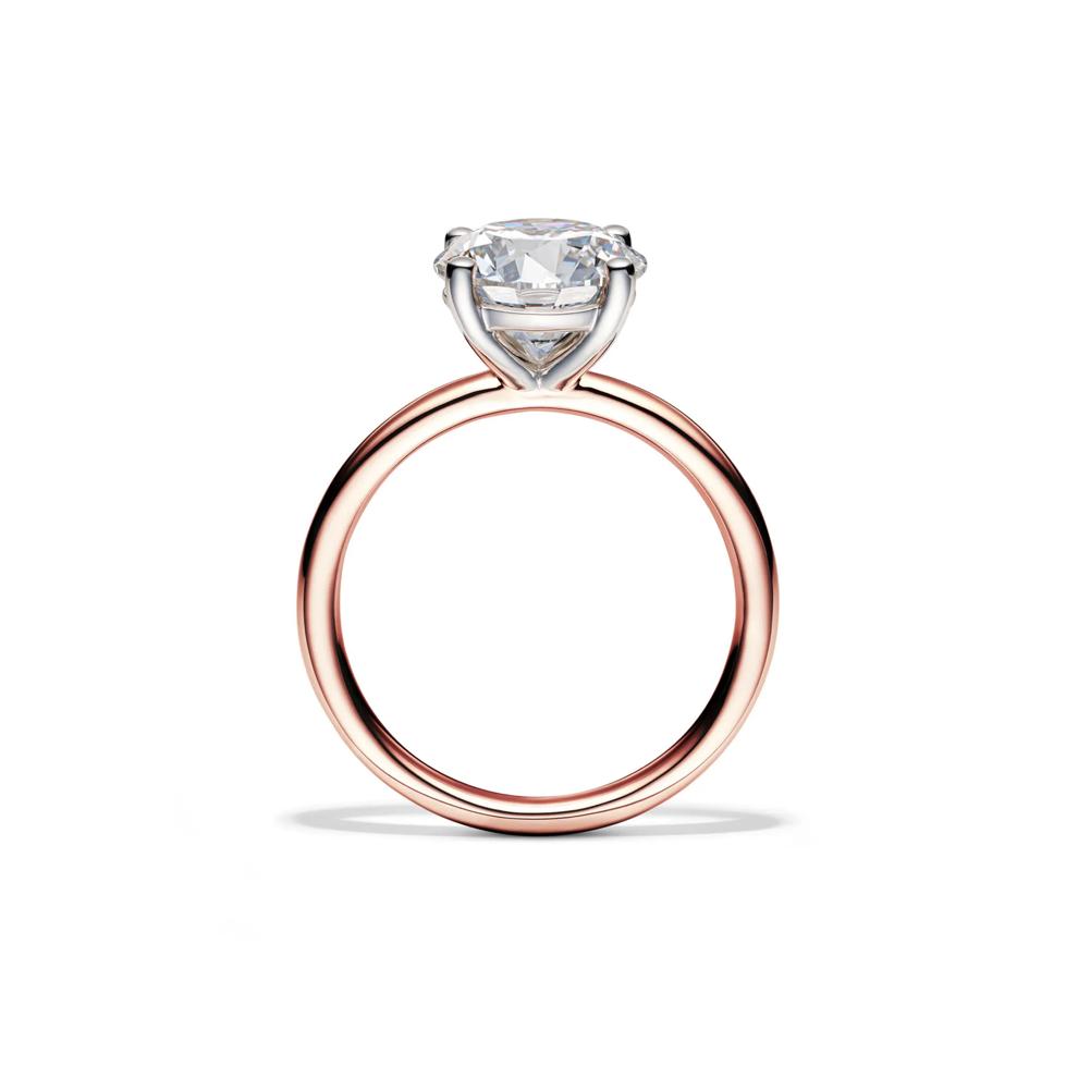 Lab Grown Diamond Solitaire Round Engagement Ring in 14k Rose Gold (3 ct.) – Image 2 of 4