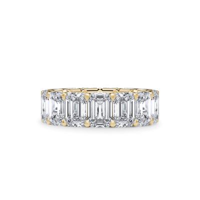 Lab Grown Diamond Emerald-Cut Eternity Band in 18K Yellow Gold (15 ct. tw.)