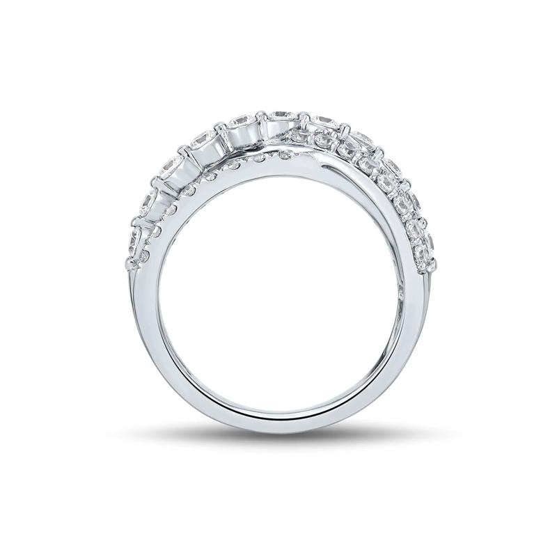 Lab-Grown Diamond Crossover Ring in 14K White Gold &#40;1 3/4 ct. tw.&#41; – Image 2 of 3