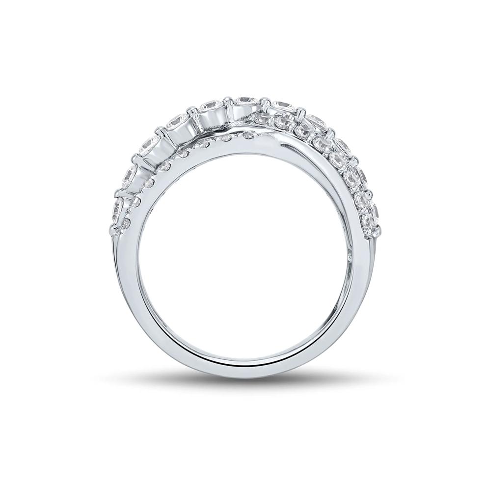 Lab-Grown Diamond Crossover Ring in 14K White Gold (1 3/4 ct. tw.) – Image 2 of 3