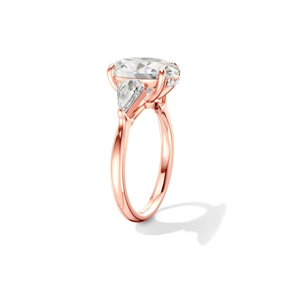 Neve Lab Grown Diamond Oval Engagement Ring in 14K Rose Gold (3 3/4 ct. tw.) – Image 3 of 4
