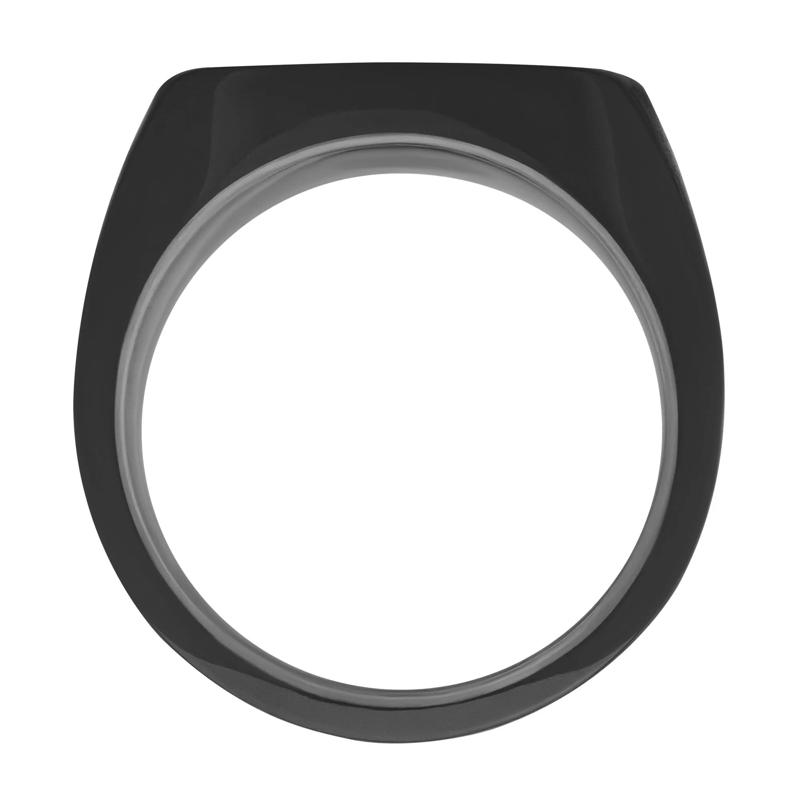 Vanderbilt Anchor Down Signet Ring in Zirconium – Image 2 of 3